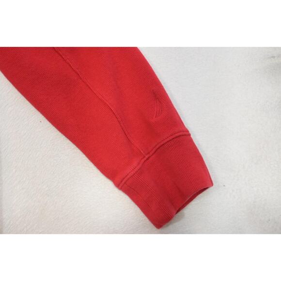 Nautica Hoodie Jacket Snap Neck Sailing Red Long Sleve Size XL - Picture 6 of 11